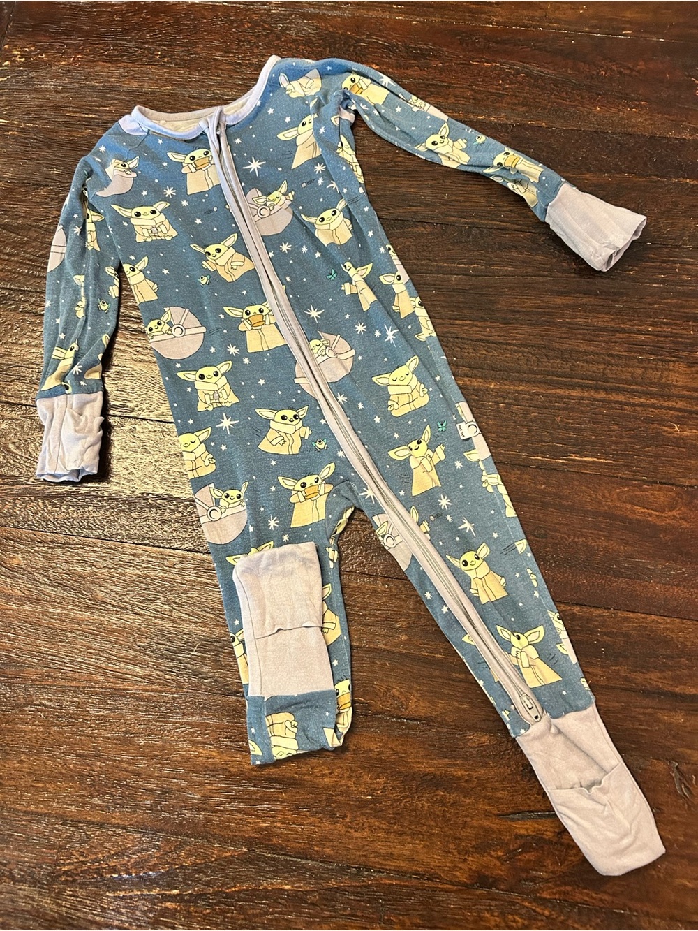 Little Sleepies Bamboo Star Wars 'The Child' Zip One-Piece Footie Zippy